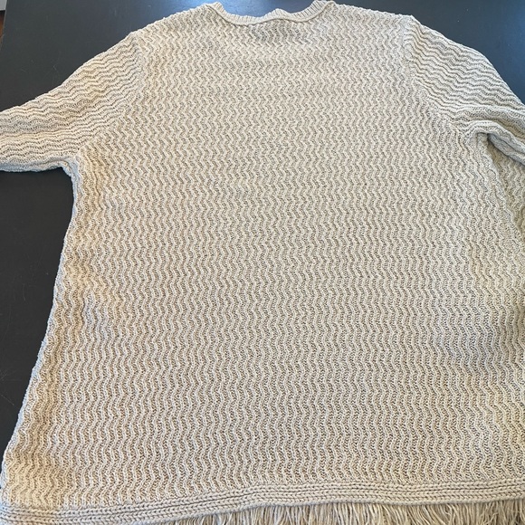 J.Jill fringe bottom sweater.  Oatmeal XL - Picture 2 of 3